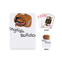 Bulldog T- Shirt Dog Face T- Shirt Playing Cards Single Design (mini)