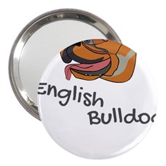 Bulldog T- Shirt Dog Face T- Shirt 3  Handbag Mirrors