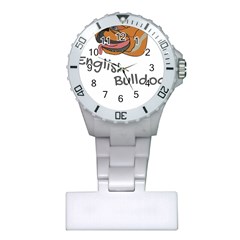 Bulldog T- Shirt Dog Face T- Shirt Plastic Nurses Watch by JamesGoode