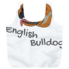 Bulldog T- Shirt Dog Face T- Shirt Full Print Recycle Bag (xl) by JamesGoode