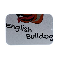 Bulldog T- Shirt Dog Face T- Shirt Open Lid Metal Box (silver)   by JamesGoode