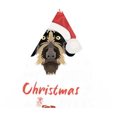 German Wirehaired Pointer T- Shirt German Wirehaired Pointer Merry Christmas T- Shirt (1) Wooden Puzzle Triangle by ZUXUMI