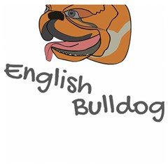 Bulldog T- Shirt Dog Face T- Shirt Wooden Puzzle Square by JamesGoode