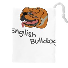 Bulldog T- Shirt Dog Face T- Shirt Drawstring Pouch (4xl) by JamesGoode