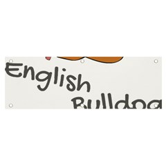 Bulldog T- Shirt Dog Face T- Shirt Banner And Sign 6  X 2  by JamesGoode