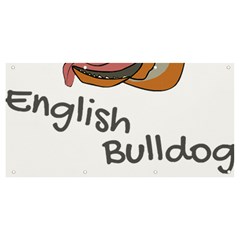 Bulldog T- Shirt Dog Face T- Shirt Banner And Sign 8  X 4  by JamesGoode