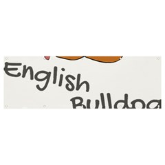 Bulldog T- Shirt Dog Face T- Shirt Banner And Sign 12  X 4  by JamesGoode