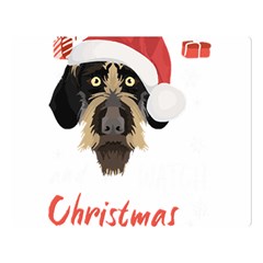 German Wirehaired Pointer T- Shirt German Wirehaired Pointer Merry Christmas T- Shirt (1) Premium Plush Fleece Blanket (large) by ZUXUMI