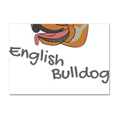 Bulldog T- Shirt Dog Face T- Shirt Crystal Sticker (a4) by JamesGoode