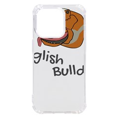 Bulldog T- Shirt Dog Face T- Shirt Iphone 14 Pro Tpu Uv Print Case