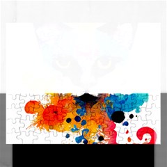 Abstract Cat  Shirt Abstract Cat  16 Rectangular Jigsaw Puzzl by EnriqueJohnson