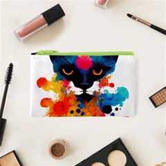 Abstract Cat  Shirt Abstract Cat  16 Cosmetic Bag (xs) by EnriqueJohnson