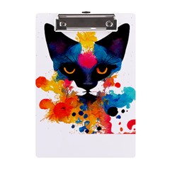 Abstract Cat  Shirt Abstract Cat  16 A5 Acrylic Clipboard by EnriqueJohnson