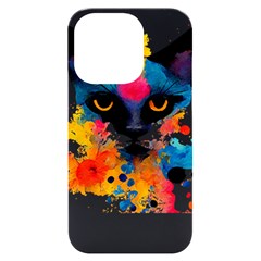 Abstract Cat  Shirt Abstract Cat  16 Iphone 14 Pro Black Uv Print Case