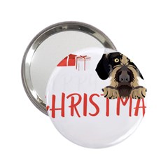 German Wirehaired Pointer T- Shirt German Wirehaired Pointer Merry Christmas T- Shirt (3) 2 25  Handbag Mirrors by ZUXUMI