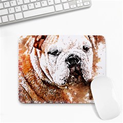 Bulldog T- Shirt English Bulldog Animal Wildlife Forest Nature Discovery Fauna T- Shirt Small Mousepad by JamesGoode