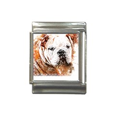 Bulldog T- Shirt English Bulldog Animal Wildlife Forest Nature Discovery Fauna T- Shirt Italian Charm (13mm) by JamesGoode