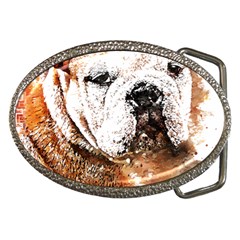 Bulldog T- Shirt English Bulldog Animal Wildlife Forest Nature Discovery Fauna T- Shirt Belt Buckles by JamesGoode