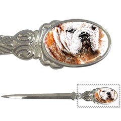 Bulldog T- Shirt English Bulldog Animal Wildlife Forest Nature Discovery Fauna T- Shirt Letter Opener by JamesGoode