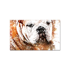 Bulldog T- Shirt English Bulldog Animal Wildlife Forest Nature Discovery Fauna T- Shirt Sticker (rectangular) by JamesGoode