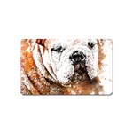 Bulldog T- Shirt English Bulldog Animal Wildlife Forest Nature Discovery Fauna T- Shirt Magnet (Name Card) Front