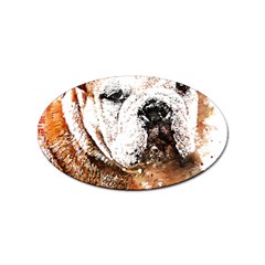 Bulldog T- Shirt English Bulldog Animal Wildlife Forest Nature Discovery Fauna T- Shirt Sticker Oval (10 Pack) by JamesGoode