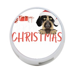 German Wirehaired Pointer T- Shirt German Wirehaired Pointer Merry Christmas T- Shirt (3) 4-port Usb Hub (one Side) by ZUXUMI