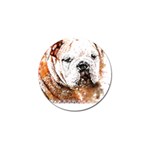 Bulldog T- Shirt English Bulldog Animal Wildlife Forest Nature Discovery Fauna T- Shirt Golf Ball Marker Front