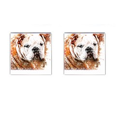 Bulldog T- Shirt English Bulldog Animal Wildlife Forest Nature Discovery Fauna T- Shirt Cufflinks (square) by JamesGoode