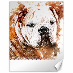 Bulldog T- Shirt English Bulldog Animal Wildlife Forest Nature Discovery Fauna T- Shirt Canvas 12  X 16  by JamesGoode