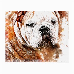 Bulldog T- Shirt English Bulldog Animal Wildlife Forest Nature Discovery Fauna T- Shirt Small Glasses Cloth (2 Sides) by JamesGoode