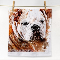 Bulldog T- Shirt English Bulldog Animal Wildlife Forest Nature Discovery Fauna T- Shirt Face Towel by JamesGoode