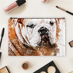 Bulldog T- Shirt English Bulldog Animal Wildlife Forest Nature Discovery Fauna T- Shirt Cosmetic Bag (large) by JamesGoode