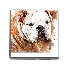 Bulldog T- Shirt English Bulldog Animal Wildlife Forest Nature Discovery Fauna T- Shirt Memory Card Reader (square 5 Slot) by JamesGoode