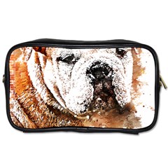 Bulldog T- Shirt English Bulldog Animal Wildlife Forest Nature Discovery Fauna T- Shirt Toiletries Bag (two Sides) by JamesGoode