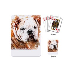 Bulldog T- Shirt English Bulldog Animal Wildlife Forest Nature Discovery Fauna T- Shirt Playing Cards Single Design (mini)