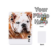 Bulldog T- Shirt English Bulldog Animal Wildlife Forest Nature Discovery Fauna T- Shirt Playing Cards 54 Designs (mini) by JamesGoode