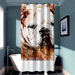 Bulldog T- Shirt English Bulldog Animal Wildlife Forest Nature Discovery Fauna T- Shirt Shower Curtain 36  X 72  (stall)  by JamesGoode