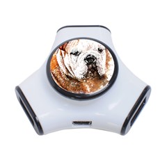 Bulldog T- Shirt English Bulldog Animal Wildlife Forest Nature Discovery Fauna T- Shirt 3-port Usb Hub by JamesGoode