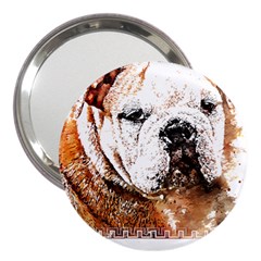 Bulldog T- Shirt English Bulldog Animal Wildlife Forest Nature Discovery Fauna T- Shirt 3  Handbag Mirrors by JamesGoode