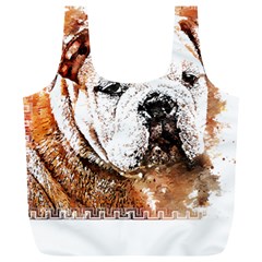 Bulldog T- Shirt English Bulldog Animal Wildlife Forest Nature Discovery Fauna T- Shirt Full Print Recycle Bag (xl) by JamesGoode