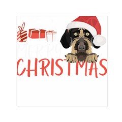 German Wirehaired Pointer T- Shirt German Wirehaired Pointer Merry Christmas T- Shirt (3) Square Satin Scarf (30  X 30 ) by ZUXUMI