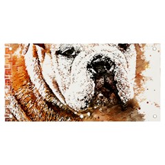 Bulldog T- Shirt English Bulldog Animal Wildlife Forest Nature Discovery Fauna T- Shirt Banner And Sign 6  X 3  by JamesGoode