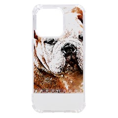 Bulldog T- Shirt English Bulldog Animal Wildlife Forest Nature Discovery Fauna T- Shirt Iphone 14 Pro Tpu Uv Print Case by JamesGoode