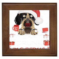 German Wirehaired Pointer T- Shirt German Wirehaired Pointer Merry Christmas T- Shirt (6) Framed Tile by ZUXUMI