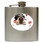 German Wirehaired Pointer T- Shirt German Wirehaired Pointer Merry Christmas T- Shirt (6) Hip Flask (6 oz) Front