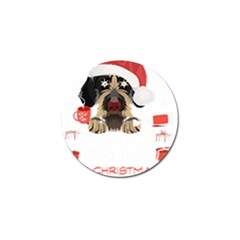 German Wirehaired Pointer T- Shirt German Wirehaired Pointer Merry Christmas T- Shirt (6) Golf Ball Marker (10 Pack) by ZUXUMI