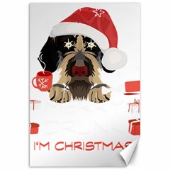 German Wirehaired Pointer T- Shirt German Wirehaired Pointer Merry Christmas T- Shirt (6) Canvas 20  X 30 