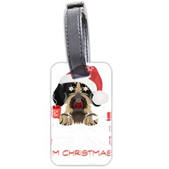 German Wirehaired Pointer T- Shirt German Wirehaired Pointer Merry Christmas T- Shirt (6) Luggage Tag (two Sides) by ZUXUMI