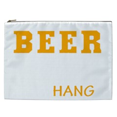 Bulldog T- Shirt I Just Want To Drink Beer And Hang With My Bulldog Dog T- Shirt Cosmetic Bag (xxl) by JamesGoode